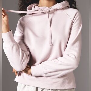 DAILY PRACTICE ANTHROPOLOGIE LIGHT MAUVE PINK HOODIE SWEATSHIRT SZ SMALL
